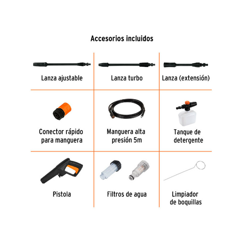 Hidrolavadora 1400W 1.9HP 1500PSI 1.2GMP Sistema Para Automatico, Truper 102095 242.372881 Hidrolavadora 1400W 1.9HP 1500PSI 1.