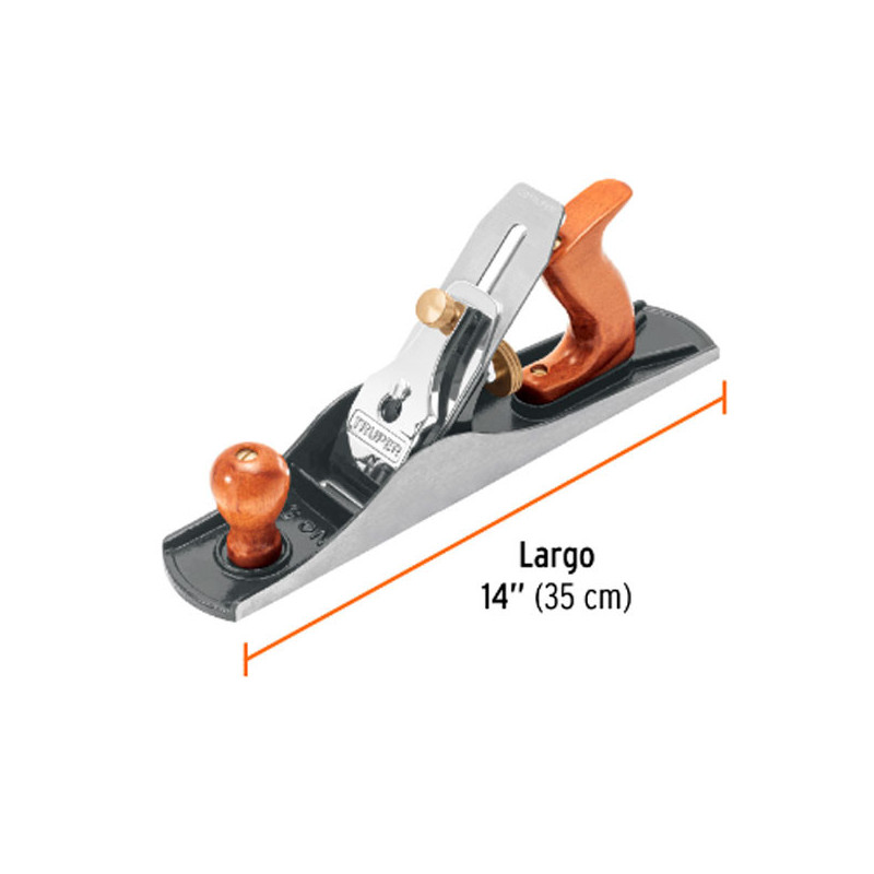 Cepillo para Carpintero Estriado Ancho de Corte 2", en Hierro Ductil, incluye 2 Cuchillas, 5C 12015 Truper 126.271186 Cepillo p