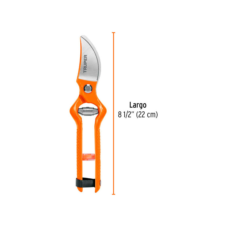 Tijera para poda 8-1/2" forjada cuchilla de paso CosechaLimon Truper 18543 22.033898 Tijera para poda 8-1/2" forjada cuchilla d