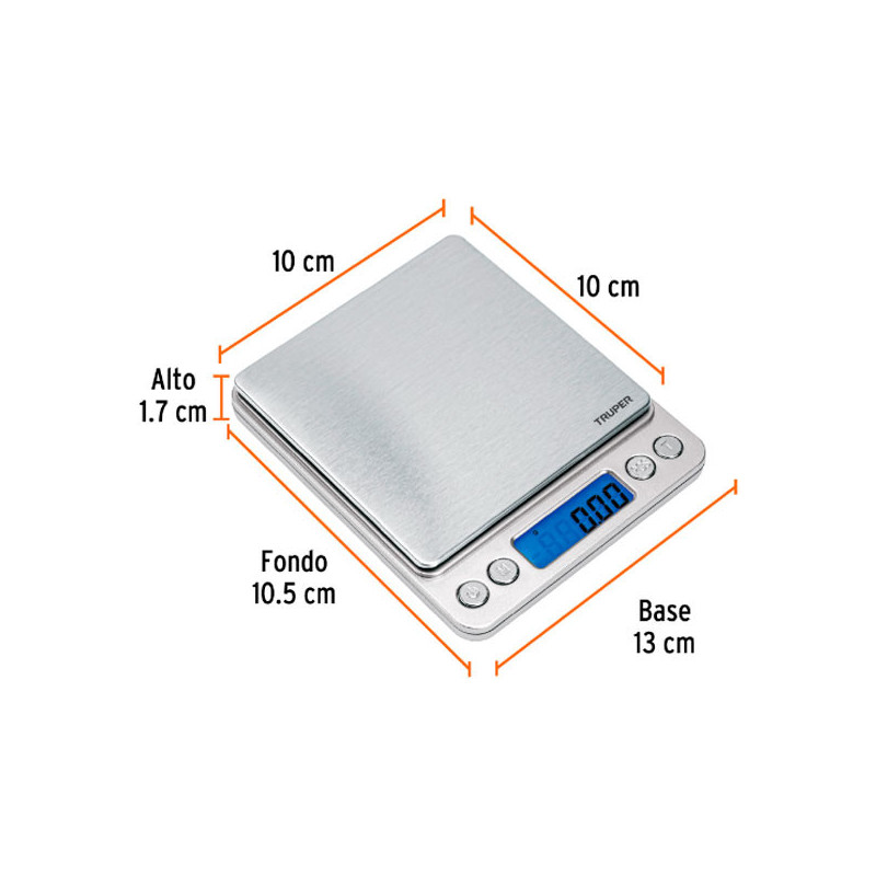 Balanzas Digital de Presicion 500g para Laboratorios Joyeria Truper 102316 26.271186 Balanzas Digital de Presicion 500g para La