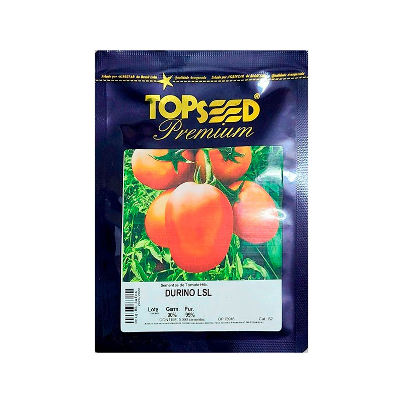 Tomate Durino 5000semillas, Semilla de tomate determinado hibrido F1 Tipo Saladette, Topseed 1250.847458 Tomate Durino 5000semi