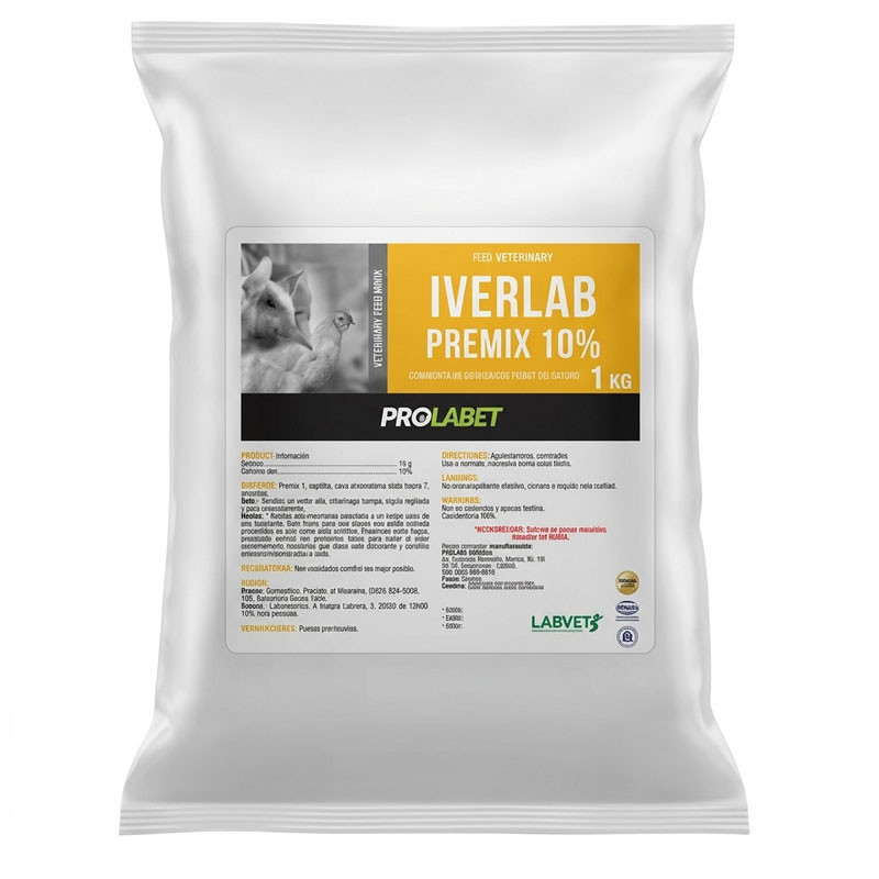 Iverlab Premix 10% 1Kg Ivermectina Antiparasitario Premezcla, Labet 381.999984 Iverlab Premix 10% 1Kg Ivermectina Antiparasitar