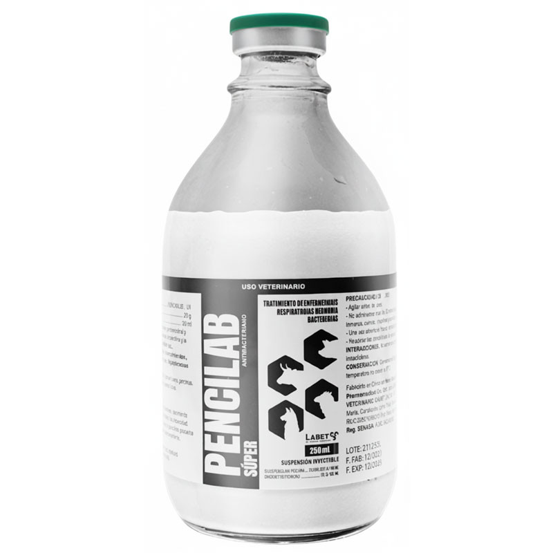 Pencilab Super 250ml Bencilpenicilina Antibiotico Inyectable, Labet 105.000058 Pencilab Super 250ml Bencilpenicilina Antibiotic