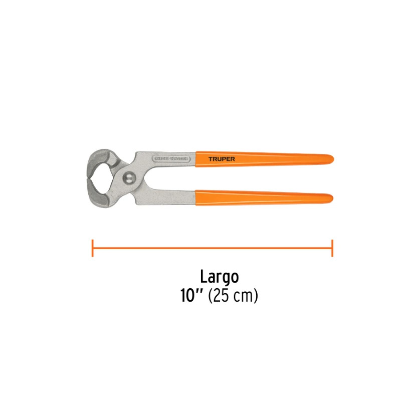 Alicate Tenaza 10", para carpinteros en acero al cromo vanadio, Mango de vinil, TN-10 17386 Truper 26 Alicate Tenaza 10", para
