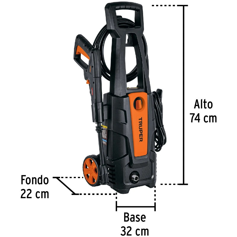 Hidrolavadoras electrica 1800PSI 1500W 220V Truper 103339 323.000001 Hidrolavadoras electrica 1800PSI 1500W 220V Truper 103339
