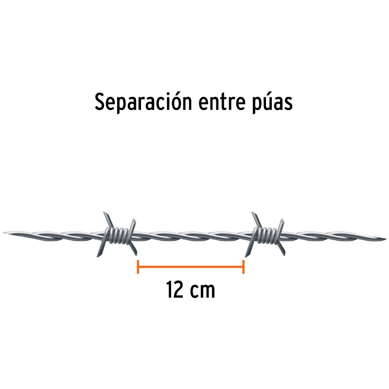Rollo de Alambre de Puas 200m BWG17.5 Barbed Wire Truper 103403 52 Rollo de Alambre de Puas 200m BWG17.5 Barbed Wire Truper 103