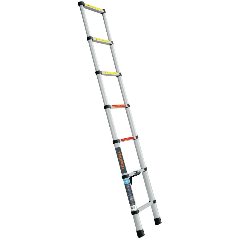 Escaleras Telescopica 7 peldaños T2 102kg Plegable Aluminio Truper 101903 226 Escaleras Telescopica 7 peldaños T2 102kg Plegabl