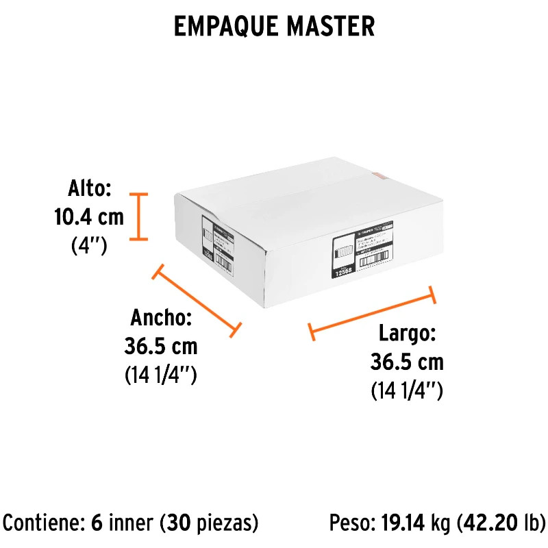 Discos Corte Metal 14" 355.6x2.8mm C1" T41 OxidoAlumino, ABT-739 Truper 12568 13.9 Discos Corte Metal 14" 355.6x2.8mm C1" T41 O
