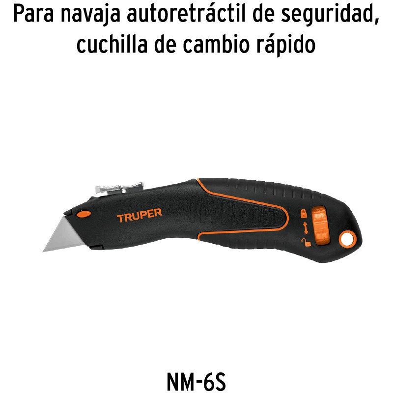 Cuchilla de Repuesto para Cutter 16950 22400 NM-6 NM-6P 10u, Truper REP-NM-10 16956 4.6 Cuchilla de Repuesto para Cutter 16950