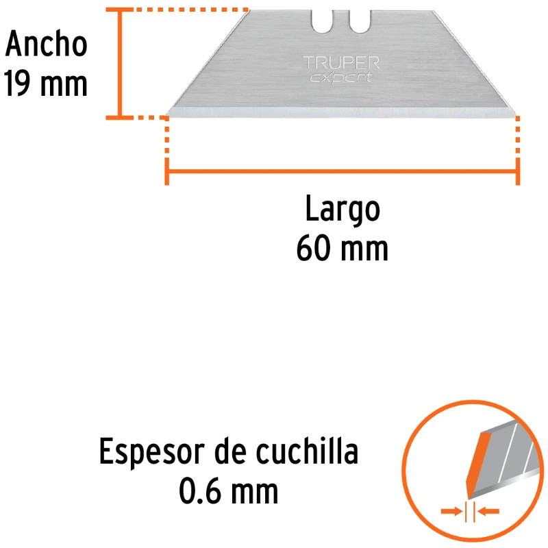 Cuchilla de Repuesto para Cutter 16950 22400 NM-6 NM-6P 10u, Truper REP-NM-10 16956 4.6 Cuchilla de Repuesto para Cutter 16950