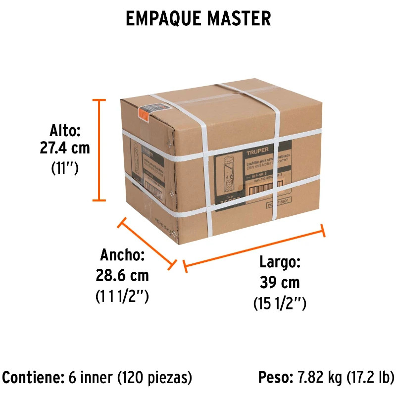 Cuchilla de Repuesto para Cutter 16950 22400 NM-6 NM-6P 10u, Truper REP-NM-10 16956 4.6 Cuchilla de Repuesto para Cutter 16950