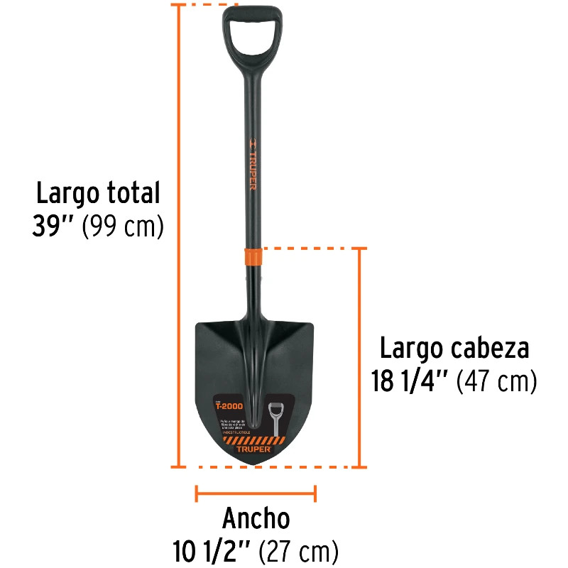 Lampas Cuchara T-2000 39" 27x47x99cm PuñoY ComfortGrip Truper 103039 30 Lampas Cuchara T-2000 39" 27x47x99cm PuñoY ComfortGrip