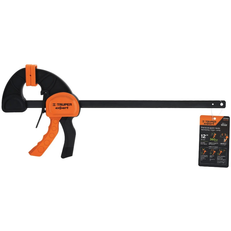 Prensas de ajuste rapido 12" uso rudo Truper 100143 44 Prensas de ajuste rapido 12" uso rudo Truper 100143 Cuerpo de nylon pa