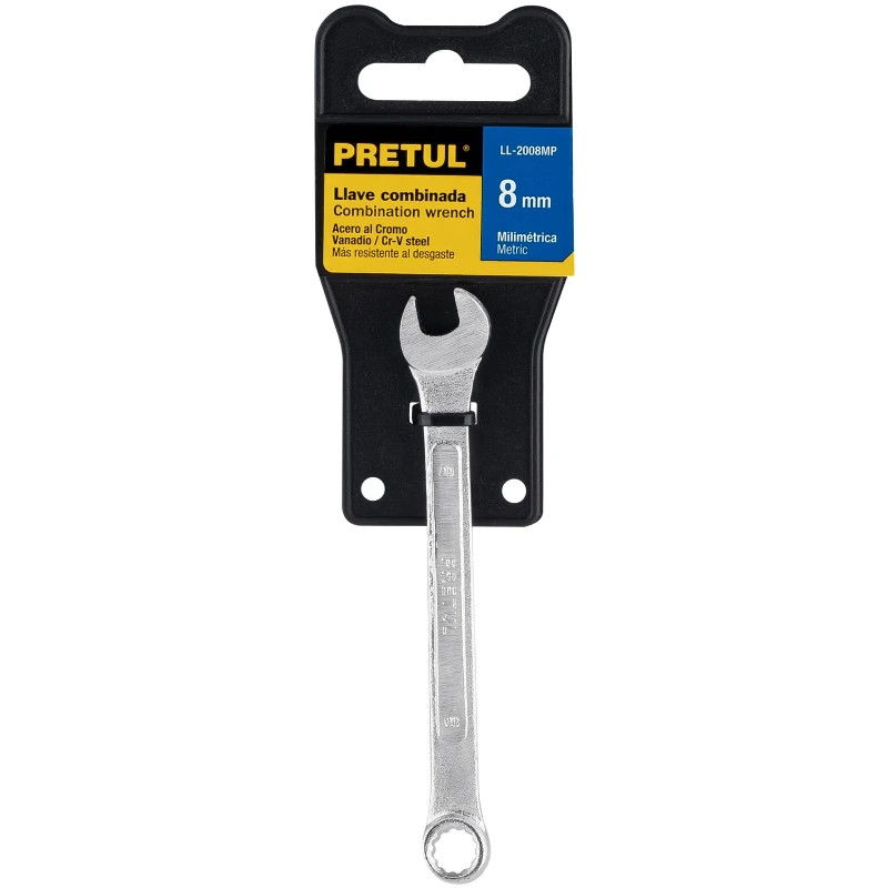 Llave Boca Mixta 8mm Combinada CrVanadio Pretul 21902 3.999964 Llave Boca Mixta 8mm Combinada CrVanadio Pretul 21902 Fabricad