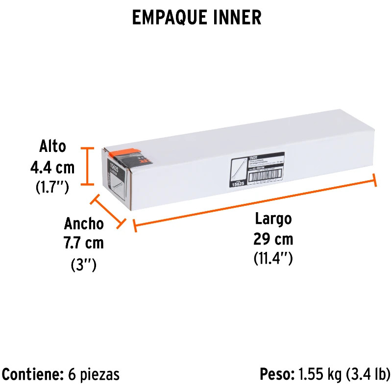 Llave Boca Mixta 21mm Combinada CrVanadio ELarga Truper 15625 19.000006 Llave Boca Mixta 21mm Combinada CrVanadio ELarga Truper