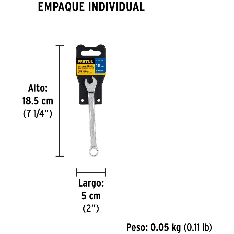 Llave Boca Mixta 10mm Combinada CrVanadio Pretul 21904 3.999964 Llave Boca Mixta 10mm Combinada CrVanadio Pretul 21904 Fabric