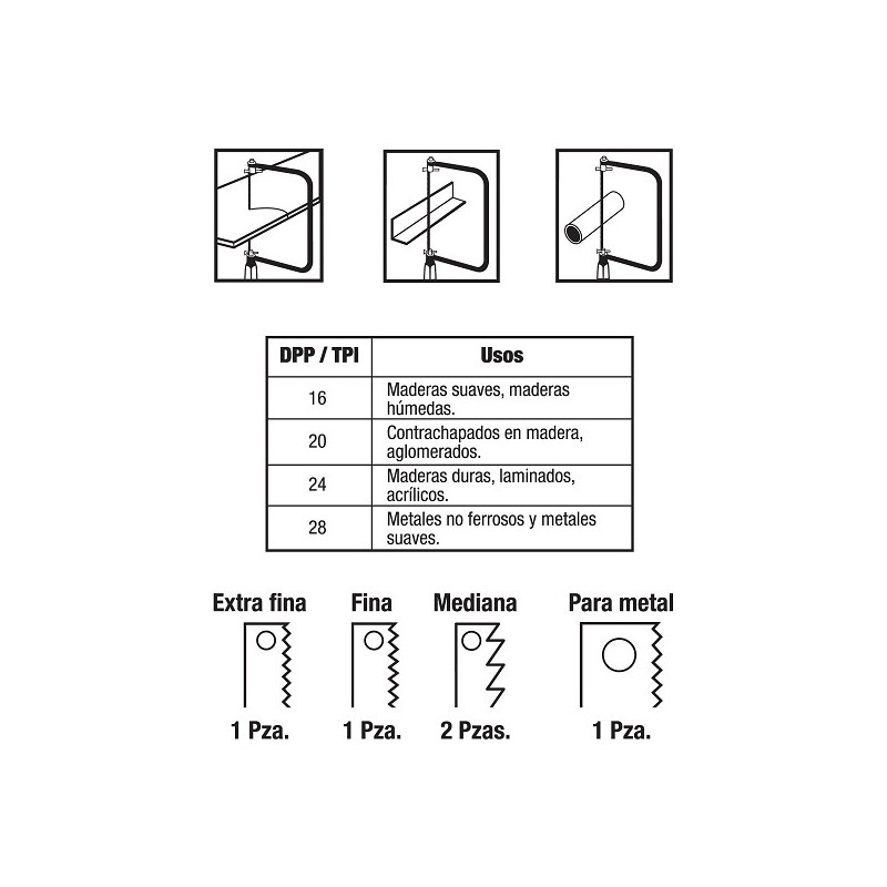 Arco de Sierra Arco Calador 6", Incluye 5 sierras, Varios Usos, ACA-6 20000 Pretul 18.644068 Arco de Sierra Arco Calador 6", In