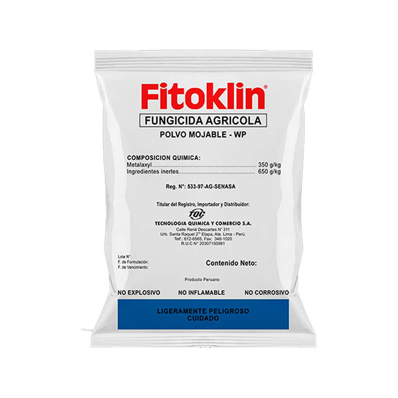  Fitoklin 1Kg, Metalaxil, Fungicida sistemico accion curativa preventiva, TQC 193.220339 Fitoklin 1Kg, Metalaxil, Fungicida sist