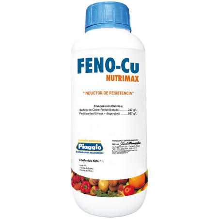  Feno Cu Nutrimax 1L fco, Sulfato de Cobre Pentahidratado+Fertilizantes fúlvicos+dispersante, 20481 SAFP 67.79661 Feno Cu Nutrim
