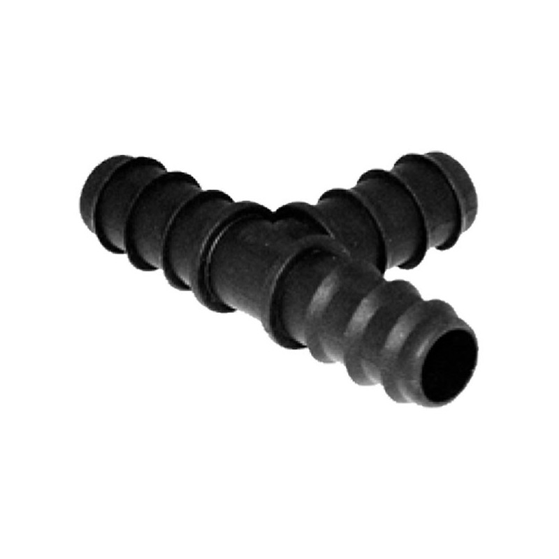  Tee dentado 20mm X 20mm X 20mm Bolsa 50und para riego por goteo tuberia HDPE, SAB 76.271186 Tee dentado 20mm X 20mm X 20mm Bols