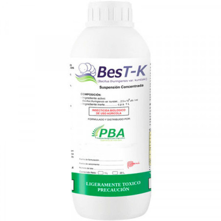  Best K SC 1L, Insectida biologico Bacteria entomopatogeno Bacillus thuringiensis var kurstaki, PBA 33.050847 Best K SC 1L, Inse