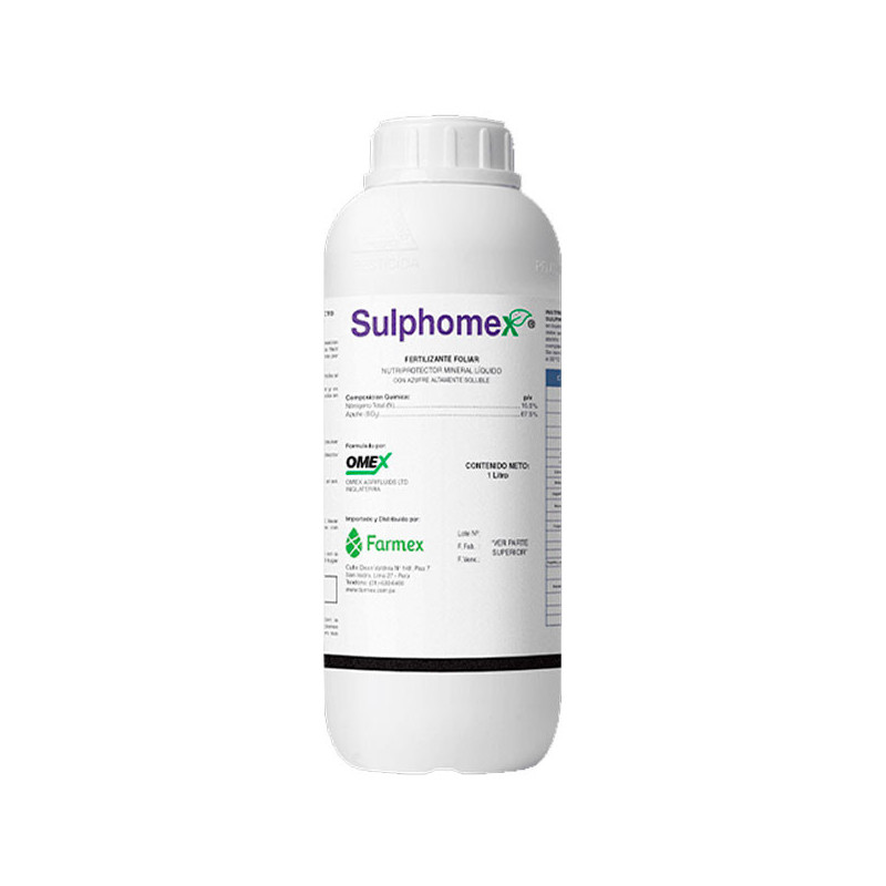  Sulphomex 20L, N, SO3, Fertilizante Foliar Accion Preventivo Correctivo Deficiencia Asufre, Omex 464.40678 Sulphomex 20L, N, SO