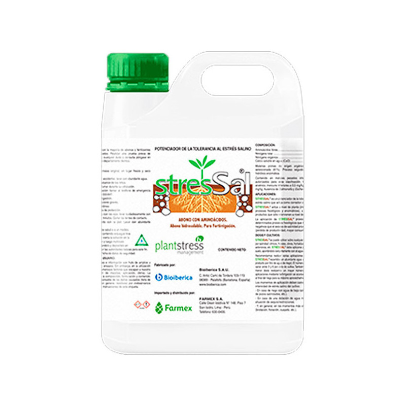  Stressal 20L, Aminoacidos Libres N, CaO, Bioestimulante Antiestres Fertirriego, BioIberica 464.40678 Stressal 20L, Aminoacidos 
