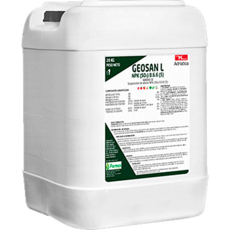  Geosan 8-6-6 20Kg, NPK Fertilizante Fertirriego Accion Nutritiva Biofortificante, Adriatica 278.813559 Geosan 8-6-6 20Kg, NPK F