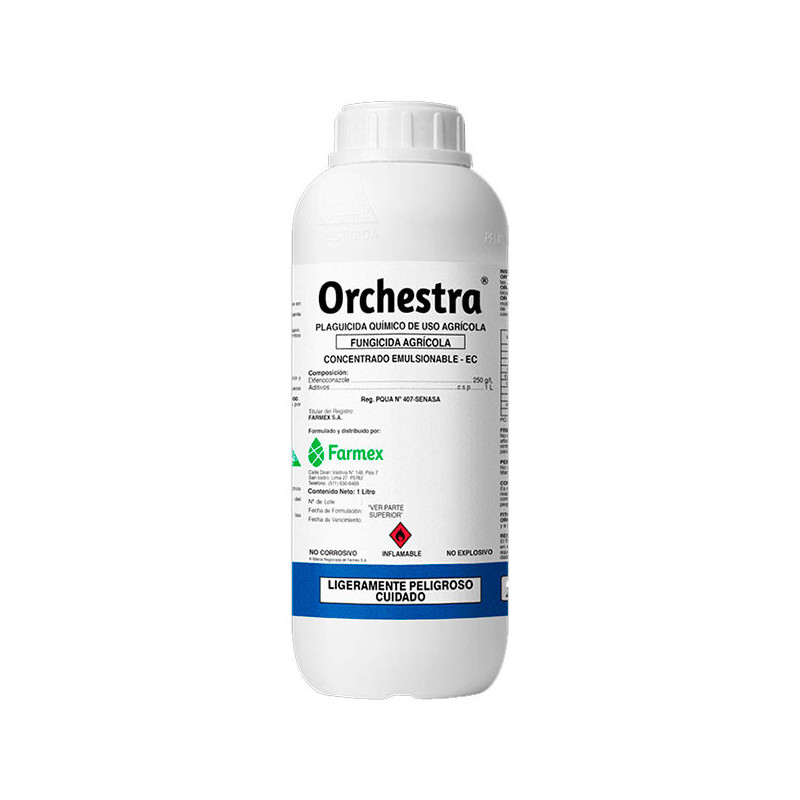 Orchestra 1L, Difenoconazole Fungicida Sistemico Curativo Preventivo, Farmex 106.779661 Orchestra 1L, Difenoconazole Fungicida Orchestra 1L, Difenoconazole Fungicida Sistemico Curativo Preventivo, Farmex 106.779661 Orchestra 1L, Difenoconazole Fungicida
