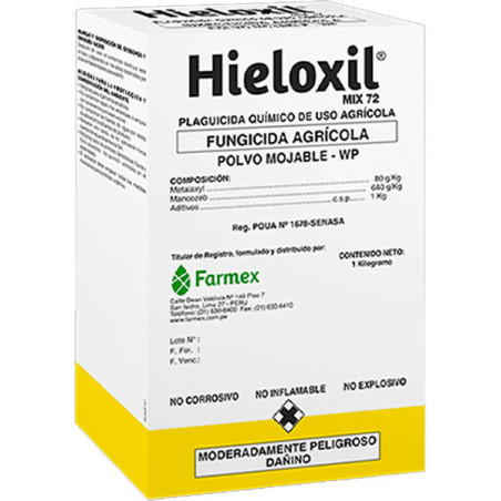  Hieloxil 1Kg, Metalaxyl+Mancozeb Fungicida Sistemico Curativo Protectante, Farmex 58.474576 Hieloxil 1Kg, Metalaxyl+Mancozeb Fu
