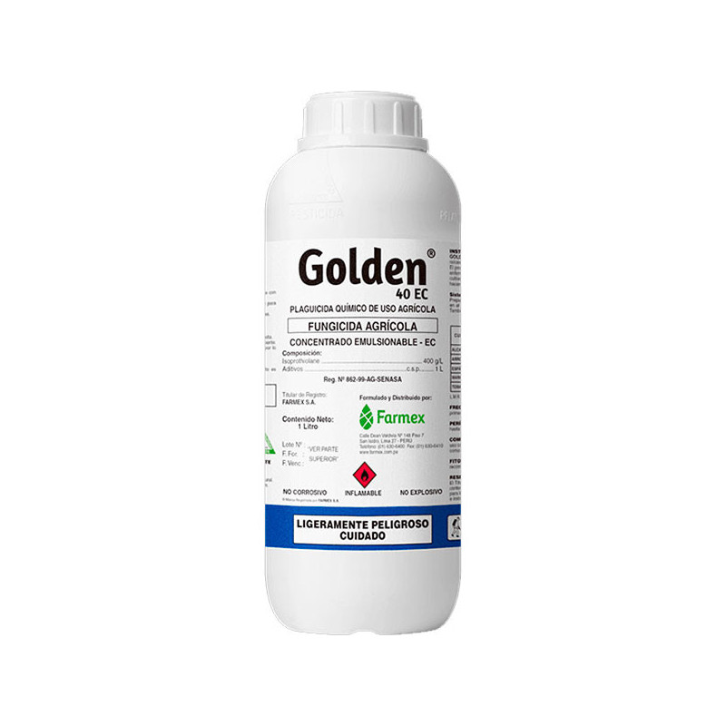  Golden 1L, Isoprothiolane Fungicida Amplio Espectro Protectante Curativo, Farmex 56.779661 Golden 1L, Isoprothiolane Fungicida 