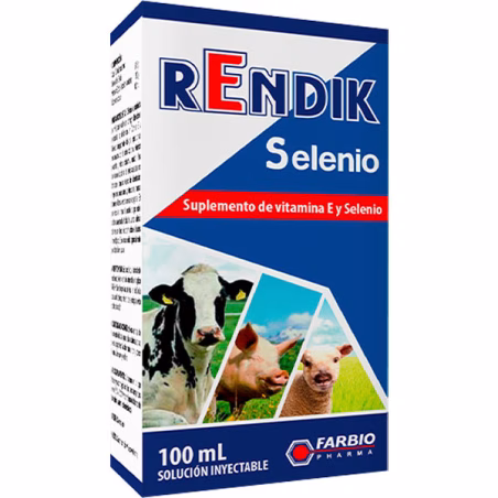 Rendik Selenio 100ml, Reconstituyente Suplemento Vitamina E Selenio Inyectable, Farbio Farbio Pharma-Rendik Selenio 100ml, Recon