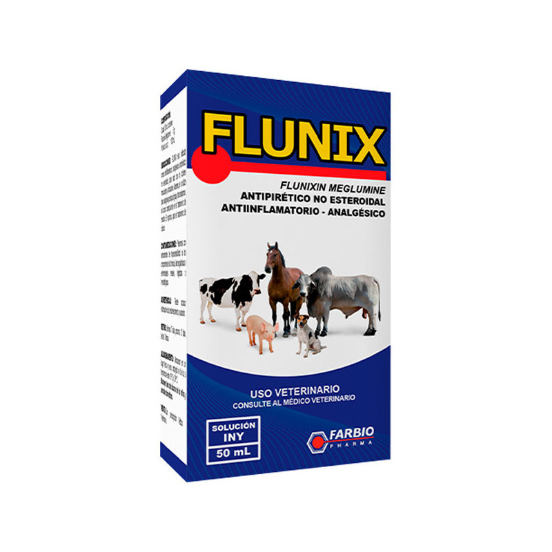 Flunix 100ml, Flunixin Meglumine Antiinflamatorio Analgesico Inyectable, Farbio 53.389831 Flunix 100ml, Flunixin Meglumine Anti