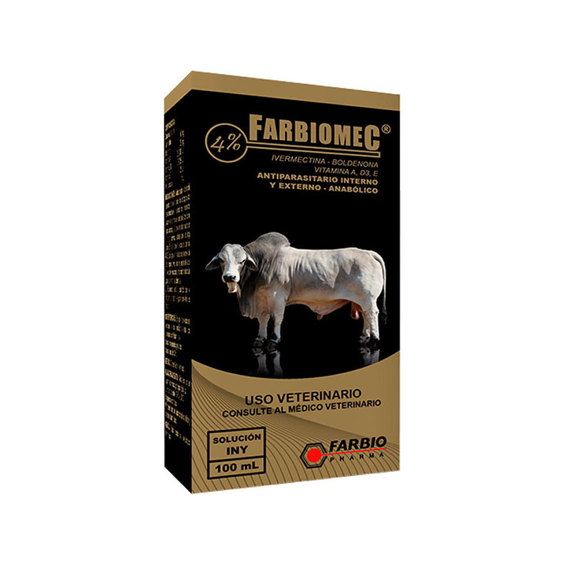  Farbiomec 4% 20ml, Antiparasitario Interno Externo Inyectable, Farbio 110.169492 Farbiomec 4% 20ml, Antiparasitario Interno Ext