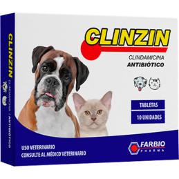 Clinzin Caja X 10 TABS, Clindamicina Antibiotico Comprimido Oral, Farbio 22.881356 Clinzin Caja X 10 TABS, Clindamicina Antibio