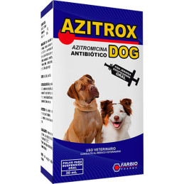  Azitrox DOG 30ml, Azitromicina Antibiotico Amplio Espectro Administracion Oral, Farbio 27.118644 Azitrox DOG 30ml, Azitromicina