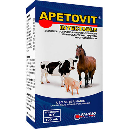  Apetovit 20ml, Buclizina Estimulante Multivitaminico Inyectable, Farbio 14.237288 Apetovit 20ml, Buclizina Estimulante Multivit
