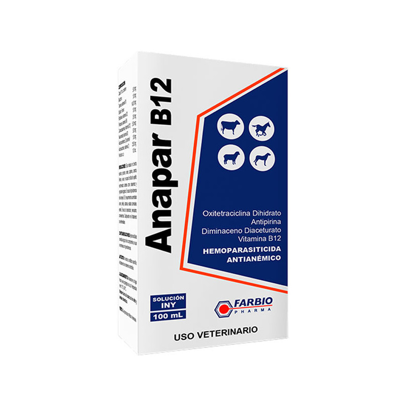  Anapar B12 500ml, Oxitetraciclina Dihidrato Hemoparaciticida Inyectable, Farbio 161.016949 Anapar B12 500ml, Oxitetraciclina Di