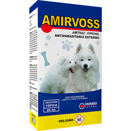  Amirvoss 20ml, Amitraz Antiparasitario Externo Uso Topico, Farbio 14.745763 Amirvoss 20ml, Amitraz Antiparasitario Externo Uso 