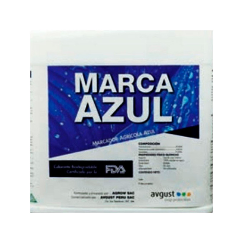  Marca Azul 20L, Marcador agricola azul, marcar pulverizaciones con agroquimicos, Avgust 1509.322034 Marca Azul 20L, Marcador ag