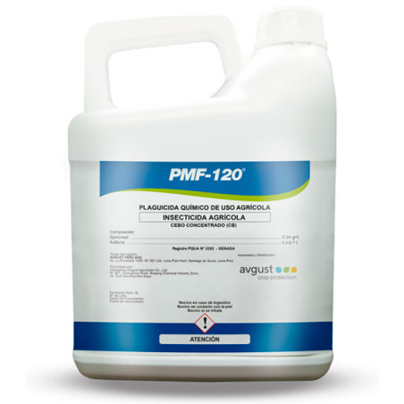 PMF-120 5L, Spinosad Insecticida Cebo Concentrado Mosca de la Fruta, Avgust Avgust-PMF-120 5L, Spinosad Insecticida Cebo Concent