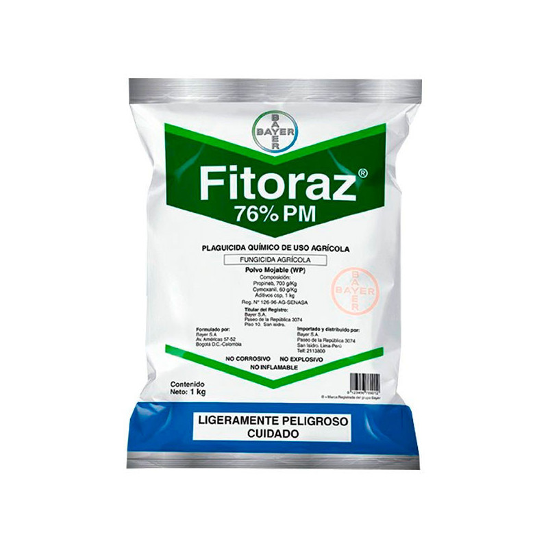  Fitoraz 500gr, Propineb 70%+Cymoxanil 6% Fungicida Accion preventivo y curativo, Bayer 54.237288 Fitoraz 500gr, Propineb 70%+Cy