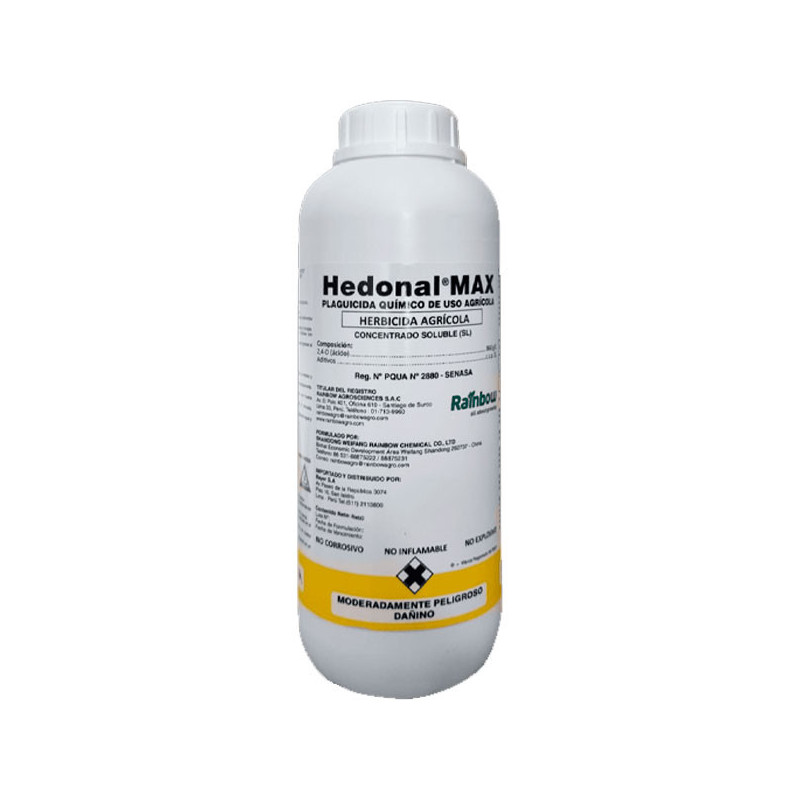  Hedonal Max 1L, 2,4D Herbicida Hormonal Sistemico Selectivo Hoja Ancha Anual, Bayer 50.847458 Hedonal Max 1L, 2,4D Herbicida Ho