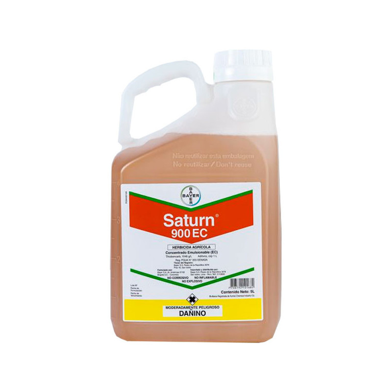  Saturn 5L, Thiobencarb Herbicida Selectivo Sistemico Pre Post emergente, Bayer 313.559322 Saturn 5L, Thiobencarb Herbicida Sele