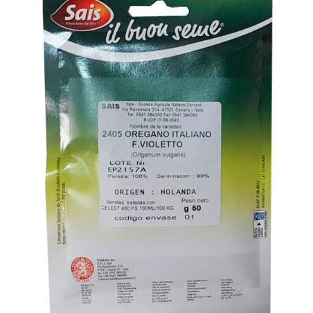  Oregano Italiano F. Violetto 50gr, Semillas de Oregano Italiano Aromatico, SAIS 182 Oregano Italiano F. Violetto 50gr, Semillas