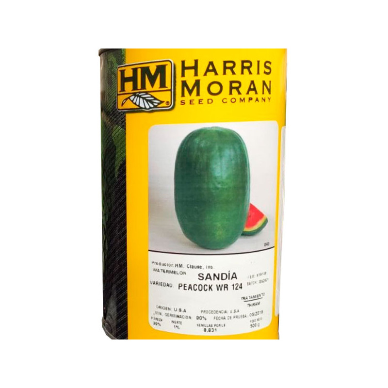  Sandia Peacock 500gr, Semillas de Sandia Verde Oscuro, Harris Moran 150 Sandia Peacock 500gr, Semillas de Sandia Verde Oscuro, 