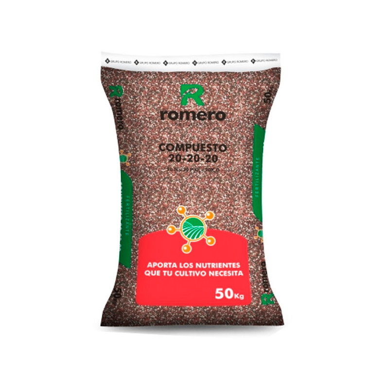  Compuesto 20-20-20 50Kg, Fertilizante Agricola Granulado NPK, Romero 144.915254 Compuesto 20-20-20 50Kg, Fertilizante Agricola 
