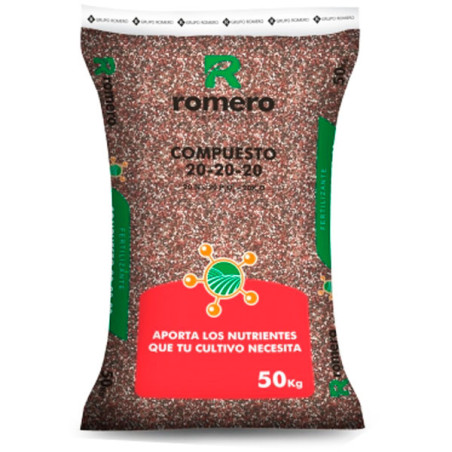  Compuesto 20-20-20 50Kg, Fertilizante Agricola Granulado NPK, Romero 144.915254 Compuesto 20-20-20 50Kg, Fertilizante Agricola 