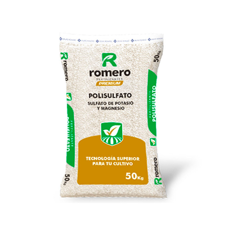  Polisulfato 50Kg, Fertilizante Agricola Sulfato de Potasio Magnesio Azufre Calcio, Romero 162 Polisulfato 50Kg, Fertilizante Ag