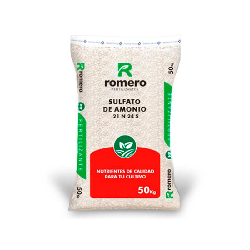  Sulfato de Amonio 50Kg, Fertilizante Agricola Granulado Nitrogeno Azufre, Romero 81.355932 Sulfato de Amonio 50Kg, Fertilizante